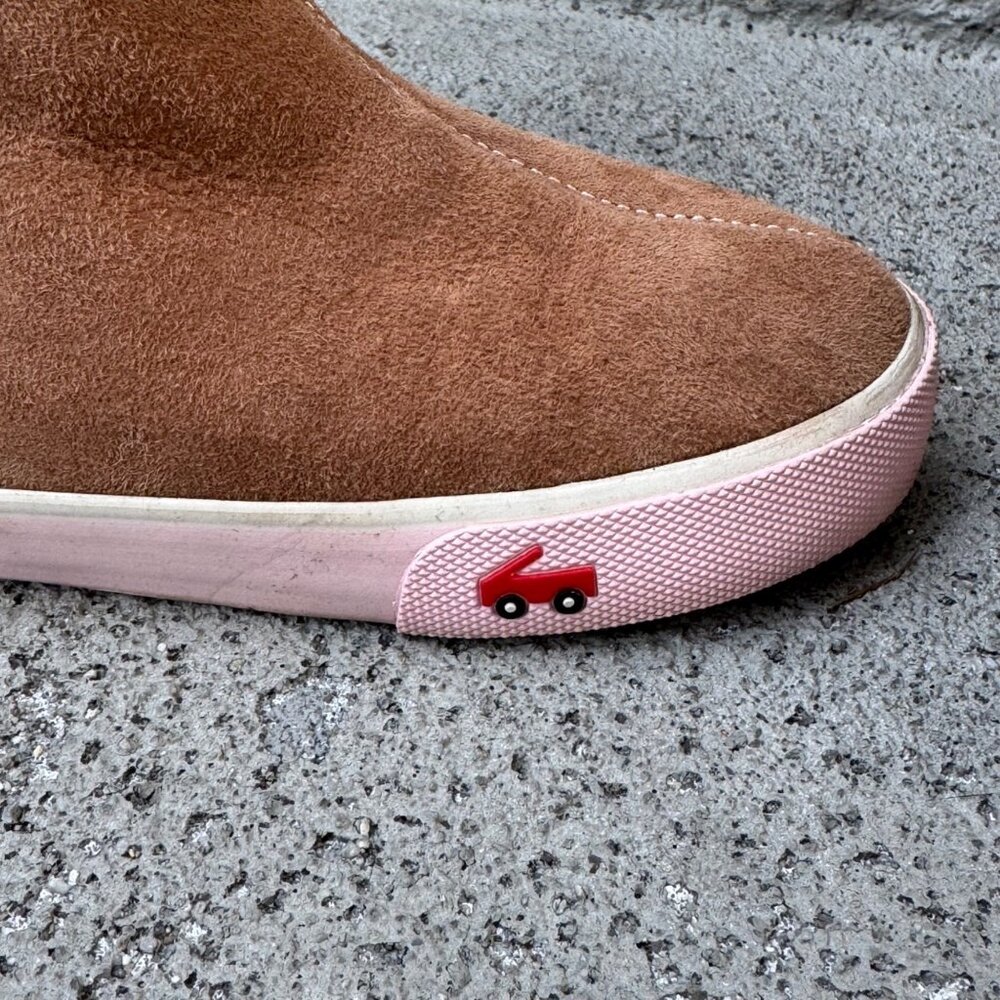 SEE KAI RUN Kassidy Shearling Boots Girls 12 Brown Zip Winter Boot Elastic Sides - Picture 5 of 11